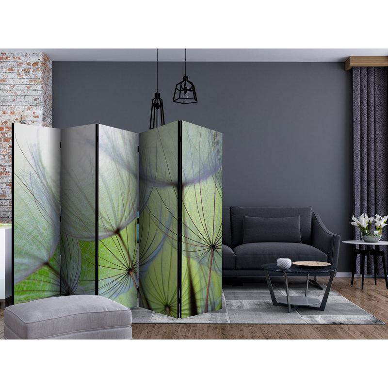 Halback 225cm W x 172cm H 5 - Panel Solid Wood Folding Room Divider