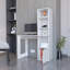 Bureau d'ordinateur avec bibliothèque à 4 niveaux et armoire à 1 porte-1818408423