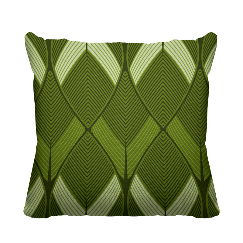 Coussin décoratif intérieur / extérieur Nora, L 19 po x H 19 po, Vert