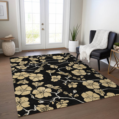 Tapis noir intérieur / extérieur Inoa 