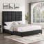 Lit plateforme tapissier Squares avec tissu en polyester durable et tête de lit élégante pour les chambres modernes-2030992267-2030992269