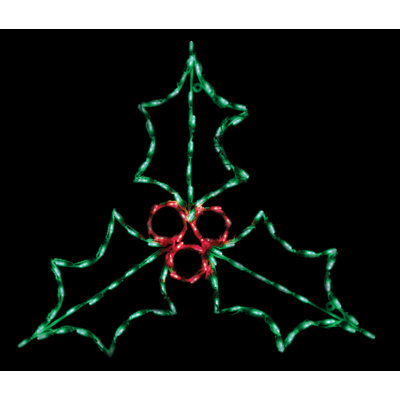 Holly with Berries LED Display (37")