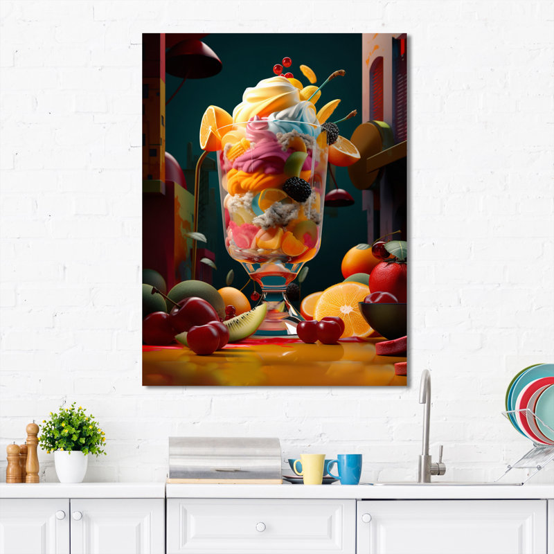 Mélanges artistiques Abtal de fruits frais III, H 32 po x l 24 po x P 1 po