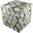 Beige/Brown Geometric Shapes Genuine Leather