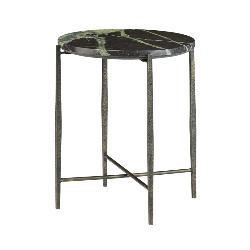 Round Green Marble Accent_End Table