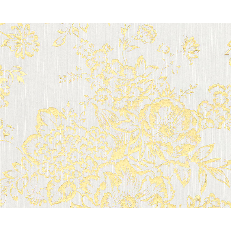 10.05m x 53cm Wallpaper, Metallic/White