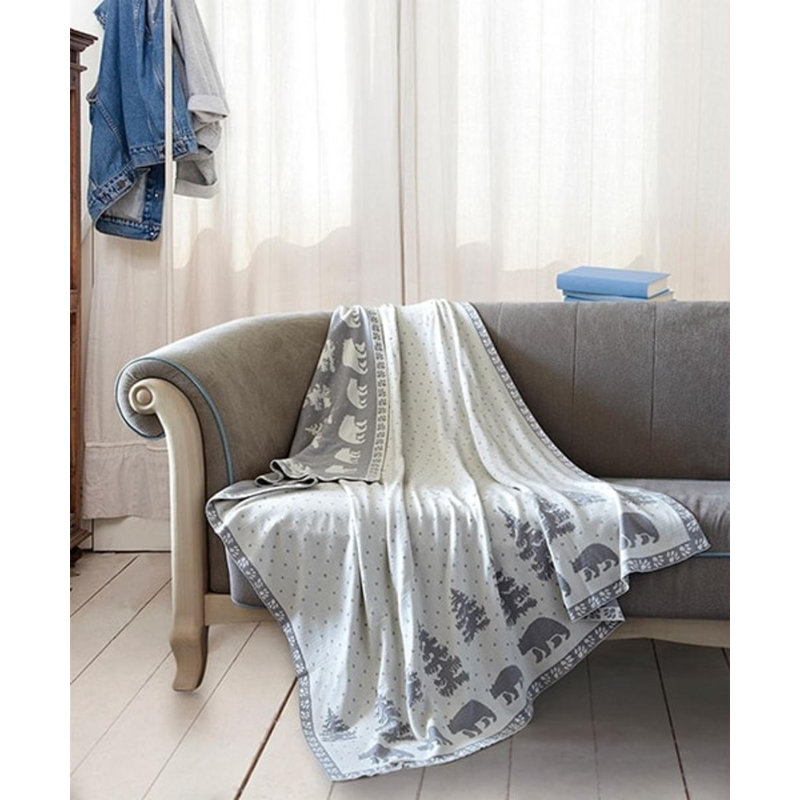  Jeté en coton tricoté réversible Ultra Lush