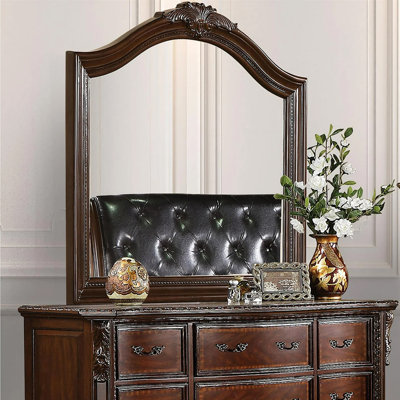Miroir traditionnel l 41,9 po cerise brune