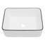16X12 Inch White Ceramic Rectangular Vessel Bathroom Sink-123428834