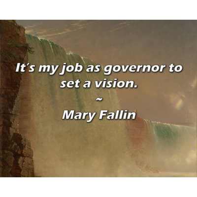 Artsy Quote "It’s my job as governor to set a vision." By Mary Fallin Gallery Wrapped Canvas