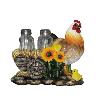 Salière et poivrière poule
