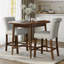 Upholstered Counter Stool with Nailhead Trim Set of 2