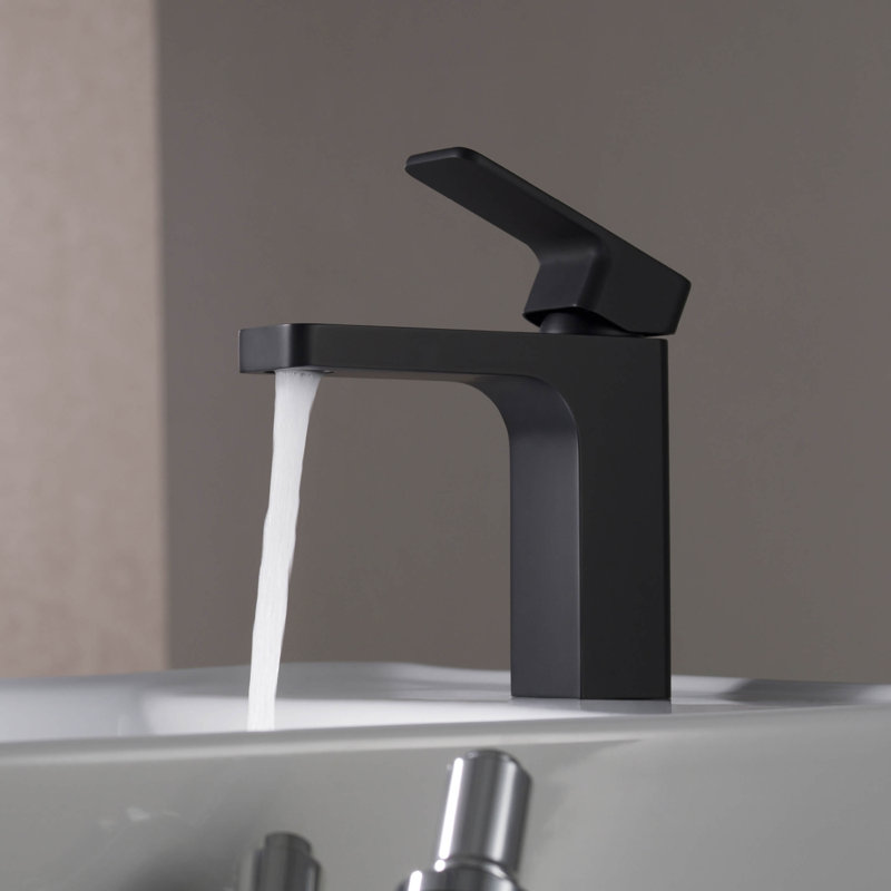 Blaze Single-Hole Single-handle Bathroom Faucet with Drain Assembly, Matte Black