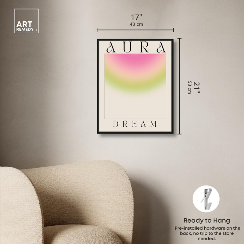 «Aura Dream» par Rosdorf Park, H 21 po x l 17 po, Cadre noir
