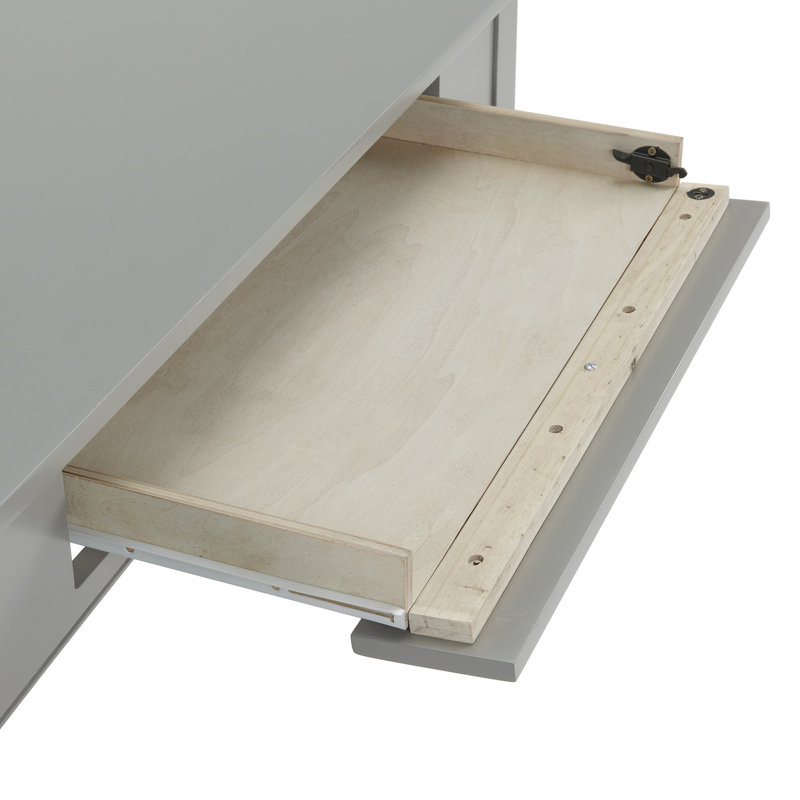 Shaker Cottage 40 in. W Laptop Desk with Pull-Out Drawer, Keyboard/Mouse Console Shelf for Home Office; Overall 48 in. W x 23 in. D x 30 in. H, Clearance 23 in. H (Gray)