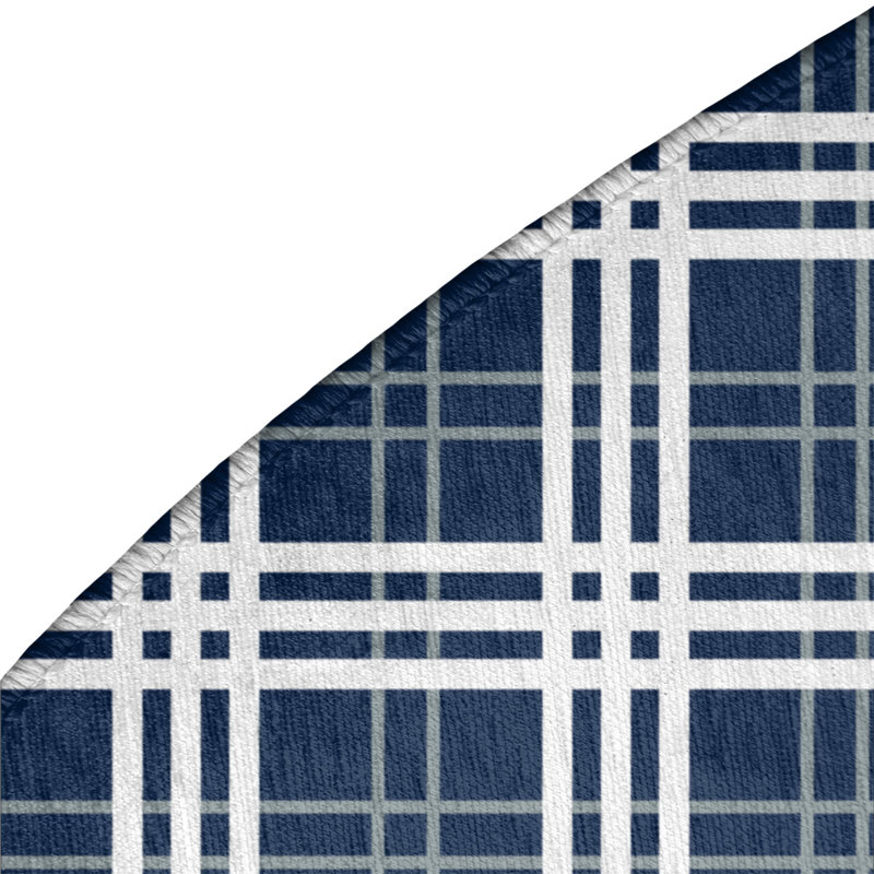 Plaid Indoor Rug, Round 5'