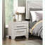 Table de chevet moderne en chêne gris avec 2 tiroirs - Mobilier de rangement pour chambre à coucher