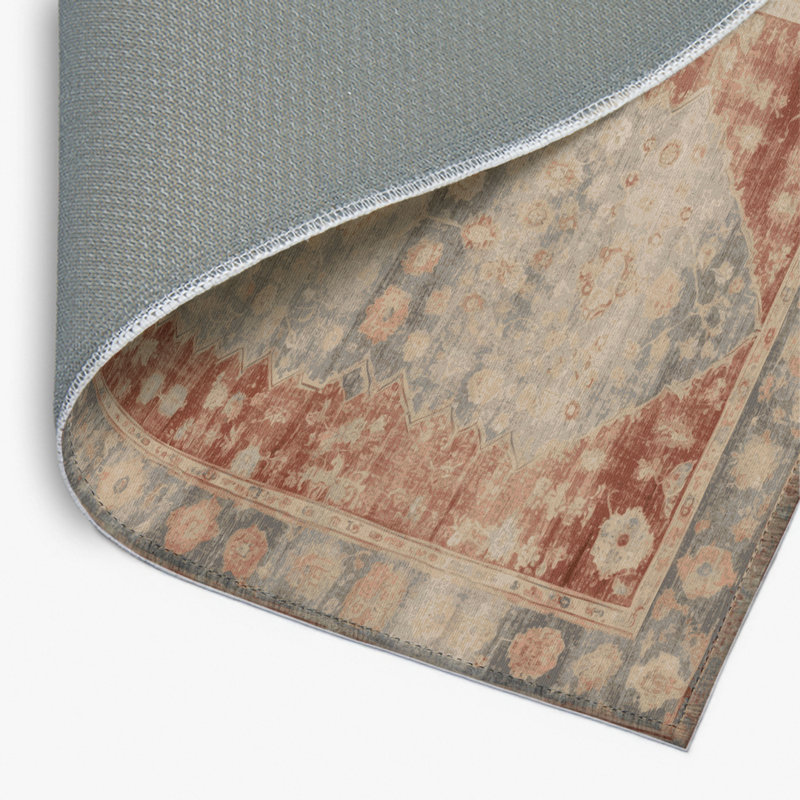 Tapis intérieur et extérieur brun Overdyed, Rectangulaire 8 pi x 10 pi