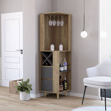 Builddecor Corner 3 Tier Shelf With Storage, Corner Cabinet, Freestanding Bathroom  Cabinet, Bathroom Shelving