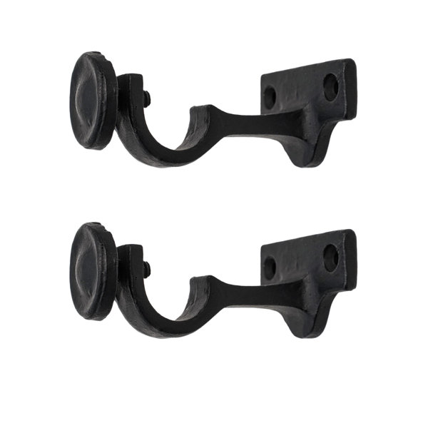 Cabilock 2 Staffe Portatenda In Legno Marrone, Robuste, Per Aste Da Tenda