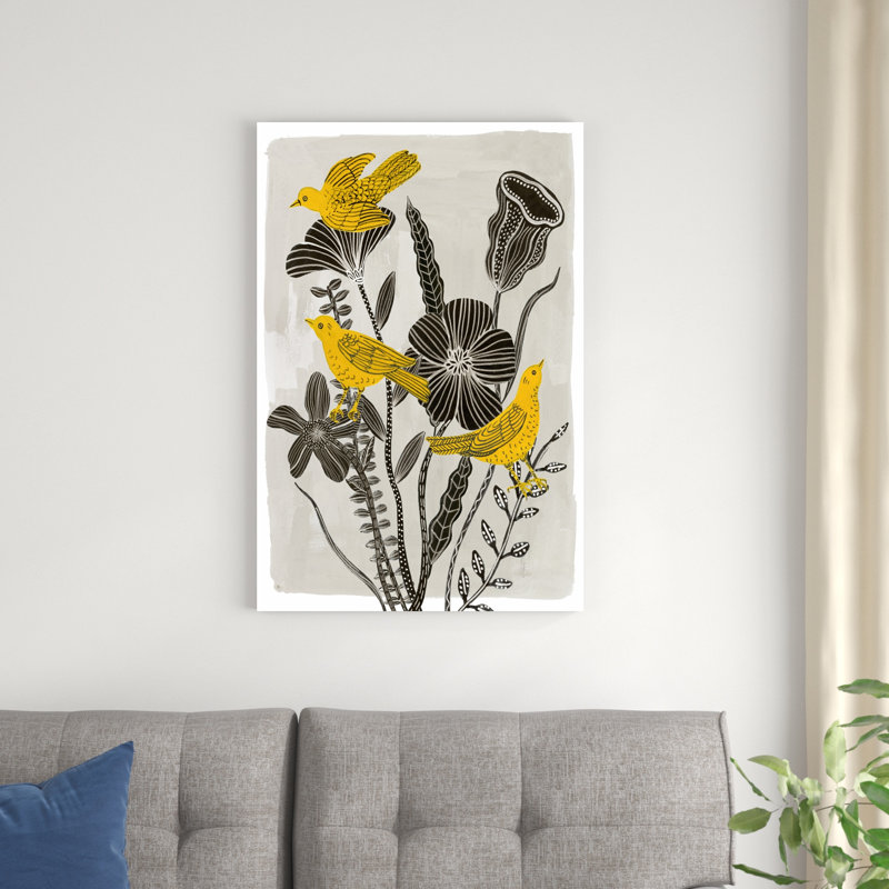 Oiseaux dans mon jardin I, H 36 po x l 24 po x P 1,25 po