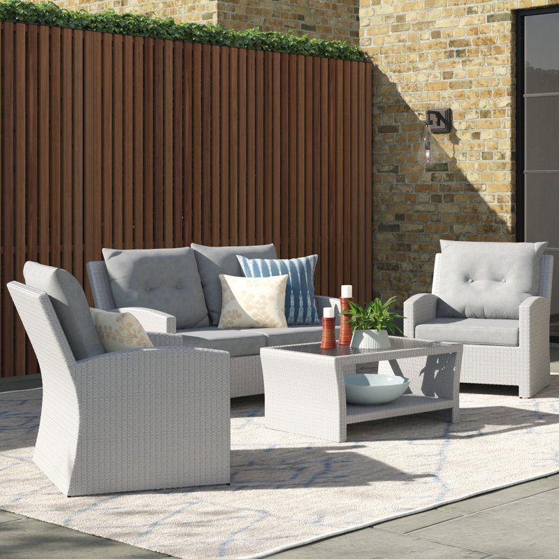 Angelyn 4 Seater Rattan Sofa Set