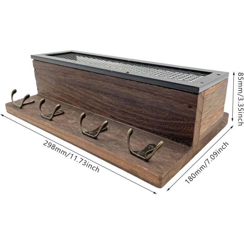Willowdale Manufactured Wood Wall Organizer, Brown