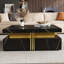 Table basse moderne carrée avec rangement à 4 tiroirs-672601574