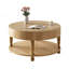 Table basse avec rangement double, table basse ronde moderne avec compartiment caché-825064210