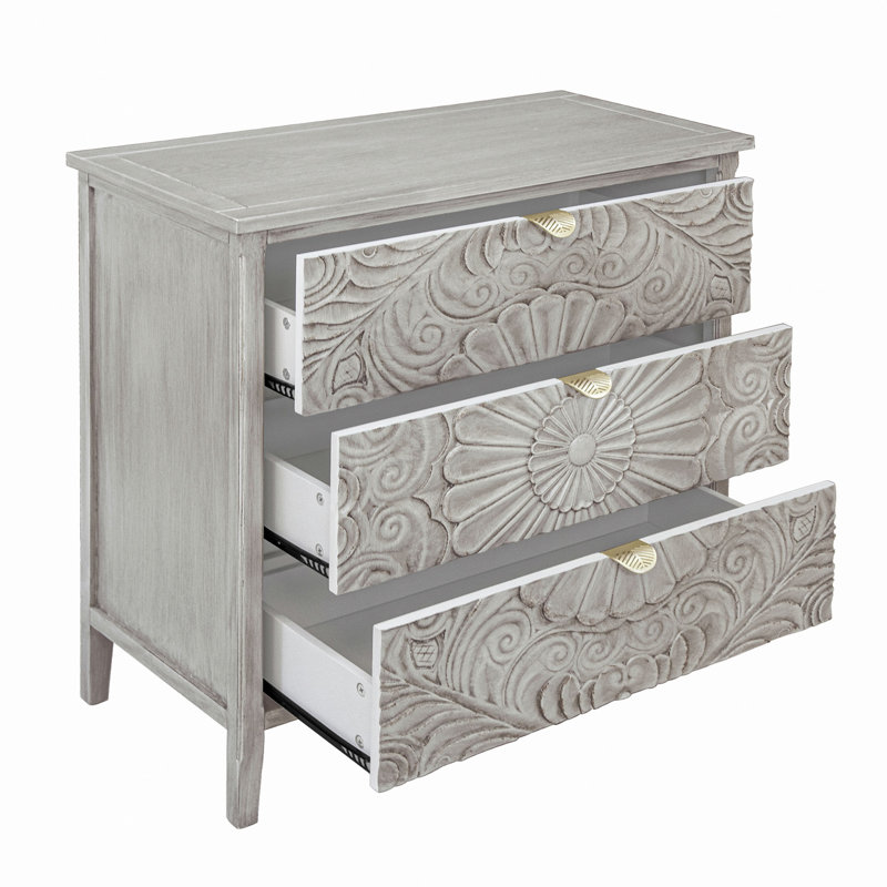 Armoire simple à 3 tiroirs, mobilier américain, convenant à la chambre à coucher, au salon et au bureau