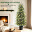 Sapin de Noël artificiel Norfolk Pine de 1,5 m, préilluminé avec 130 DEL et 8 modes d'éclairage, en polyéthylène doux au toucher, sans danger pour les familles et les animaux, avec pot noir stable pour la décoration intérieure et extérieure.-1121506025
