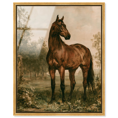 Chestnut Majesty I, reproduction acrylique encadrée, art mural vintage par Art Remedy, cadre doré, 16 x 20