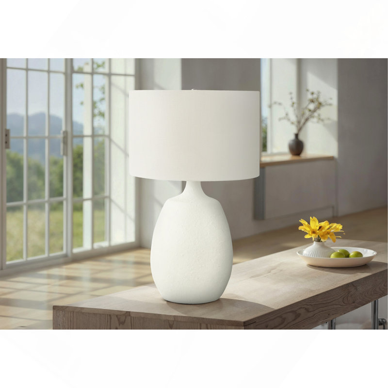 Contemporary Resin Table Lamp with Shade