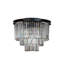 Anganette 6-Lights Modern Matte Black Tier Round Crystal Fringe Flush Mount Ceiling