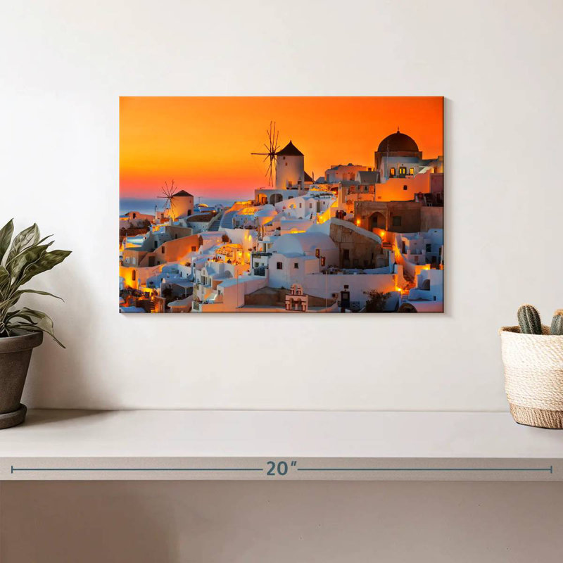 Sebbie Oia Sunset, 8" H x 12" W