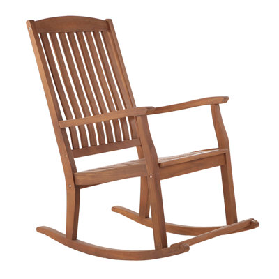 Nordic Teak - Alivio Oiled Teak Outdoor Rocking Chair With Arm Rests