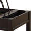 Table basse noire avec plateau relevable