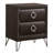 Dark Merlot 2-Drawer Nightstand With Hairpin Legs