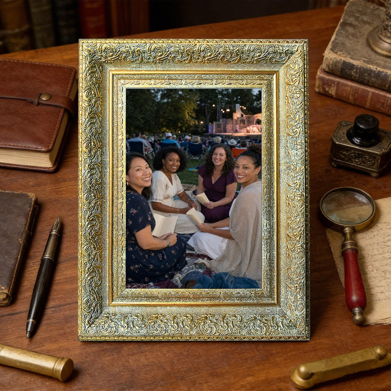 Cadre photo 3 lignes épurées avec affichage horizontal ou vertical Antique Gold 3 PCS 8 po x 10 po