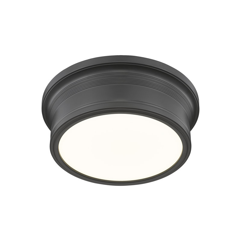 Mafalda 12 inch Matte Black 1 Light Flush Mount, Matte Black