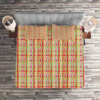 Vibrant Modern & Contemporary Plaid Coverlet