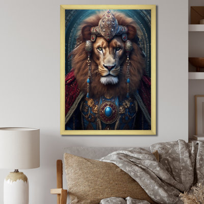 " Majestic Lion Portrait Ancient King "