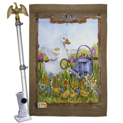 Double Sided 40'' H x 28'' W Polyester Animal Flag Set