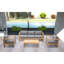 Ando 4 Piece Teak Sofa Seating Group with Sunbrella Cushions-533780451