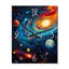 Horloge murale Vibrant Space Galaxy I - Animaux Flamant-99637193