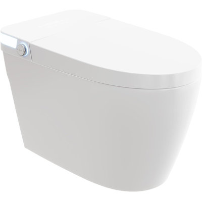 Smart Toilet Bidet with Auto Open/Close Lid, Heated Seat, 1000g MaP Flush & Foam Dispenser, ADA Comfort Height, Blackout Flush, One-Piece Elongated Design for Modern Bathroom