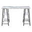 Bureau d'ordinateur, bureau personnel, ordinateur portable, tablettes de rangement, L 48 po, travail, stratifié aspect marbre, métal noir, contemporain, moderne-853014264