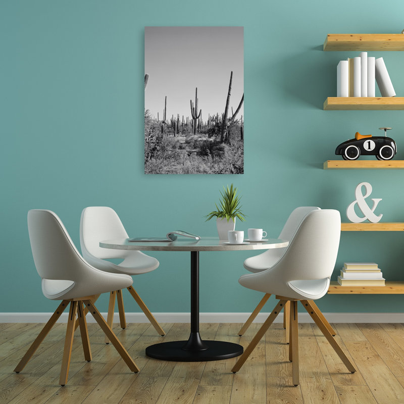 Saguaro Desert Landscape Peaceful Serene Tranquil Cactus Landscape Nature Wall Art Print 1 Piece Wrapped Canvas Wall Art