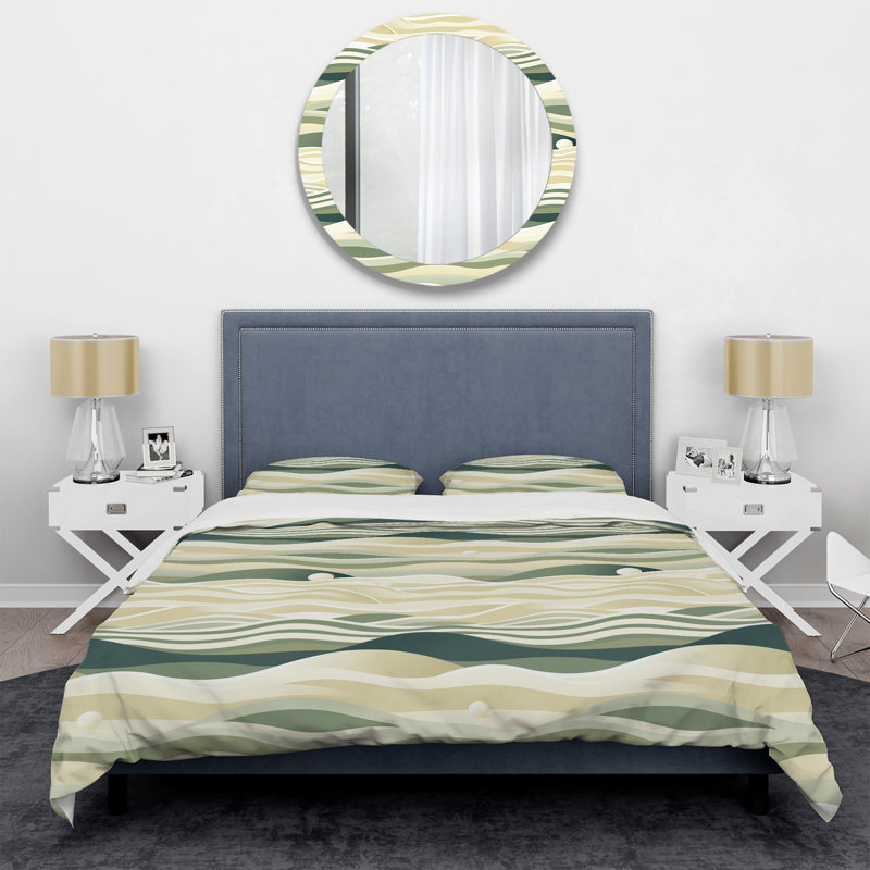 Ensemble de housse de couette à rayures Coastal Simplicity III - Microfibre de polyester