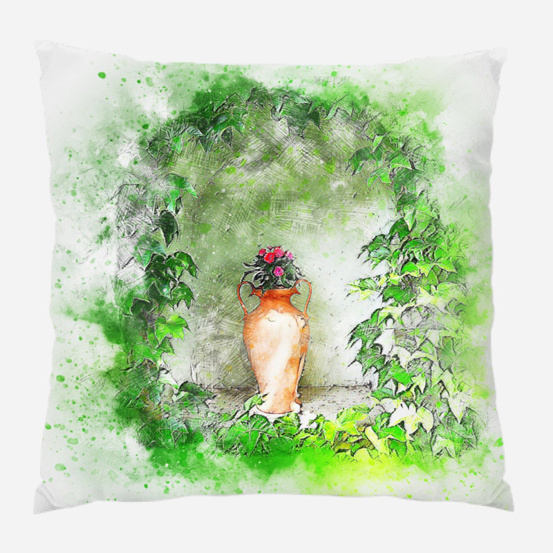 Housse et insert de coussin carré East Village, Microsuède, Intérieur
